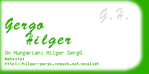 gergo hilger business card