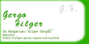 gergo hilger business card